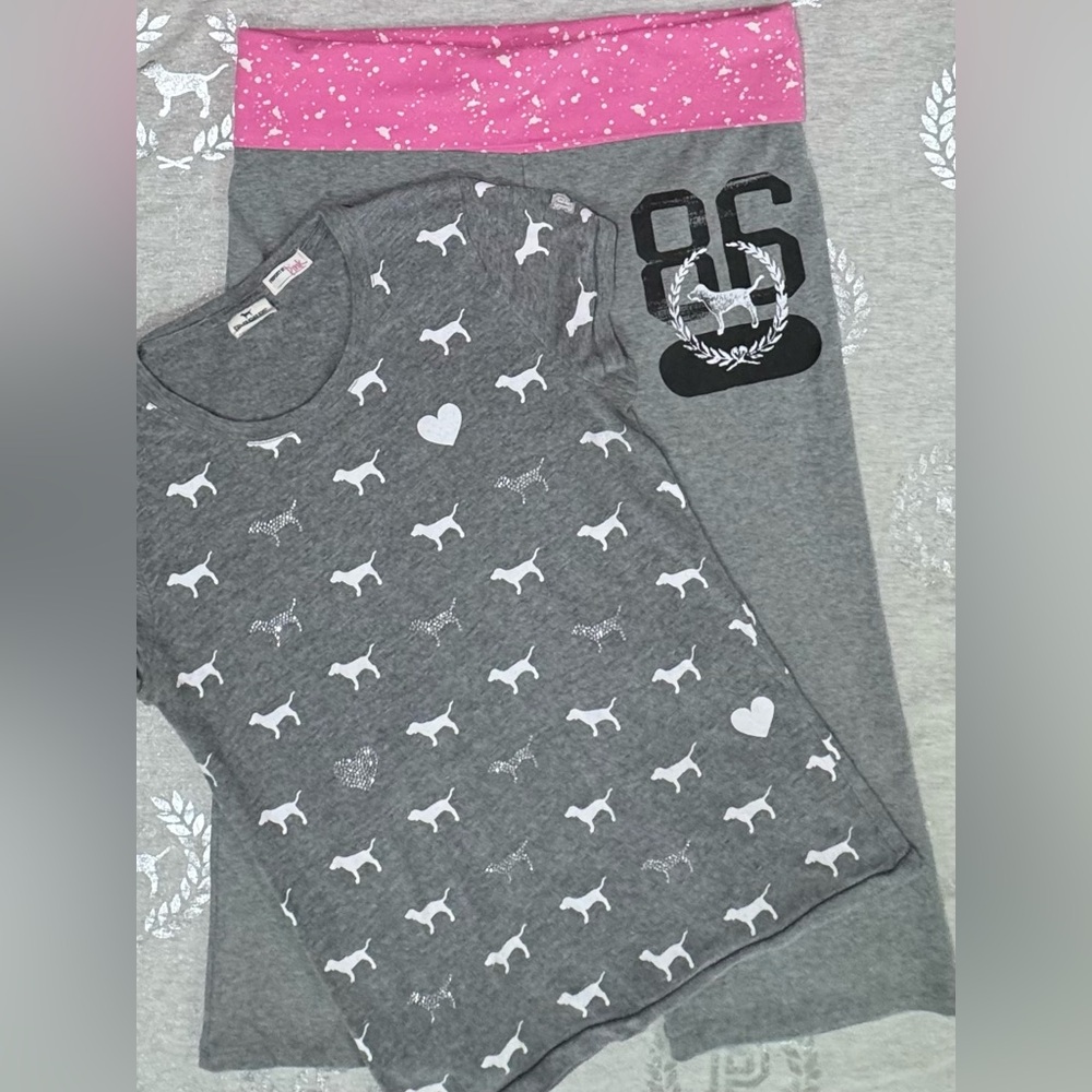 VS PINK VINTAGE BLING DOG SET LARGE